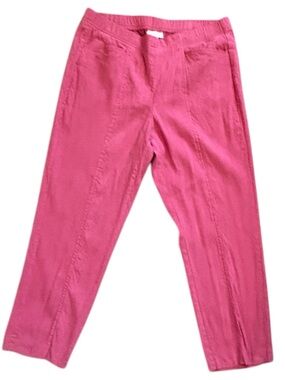 Flattering & Breezy – J. Jill Stretch Linen Pants in Gorgeous Berry Pink Sz M